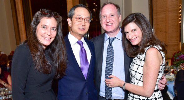 Diane Paulus, Kewsong Lee, Eric Mindich, Stacey Mindich. Photo by Patrick McMullan.