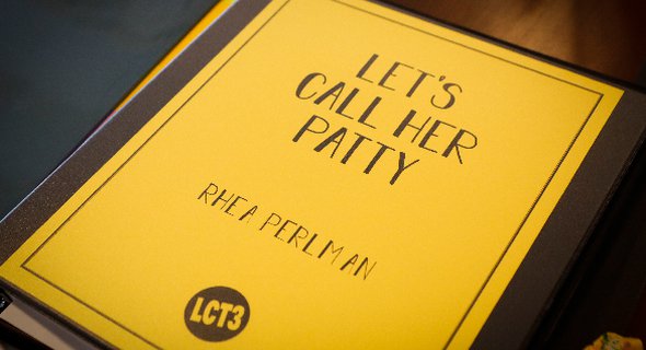 Rhea Perlman's script for LET'S CALL HER PATTY. Photo by Chasi Annexy.