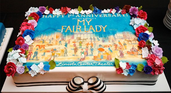 Lincoln Center Theater's 1st Anniversary cake by Carlo's Bakery. Photo by Chasi Annexy. 