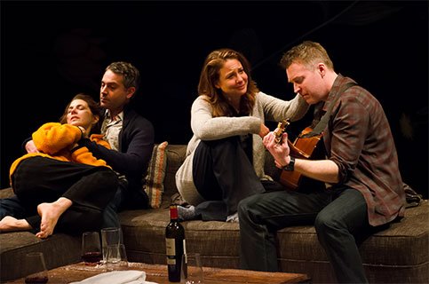 Marisa Tomei, Omar Metwally, Robin Weigert, and Brian Hutchison. Photo by Kyle Froman