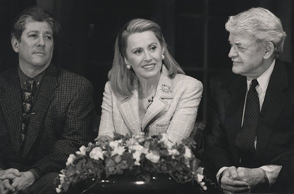 Peter Riegert, Kate Nelligan, and Hal Holbrook. Photo by Joan Marcus.
