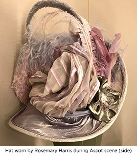 Hat worn by Rosemary Harris during Ascot scene (side view)