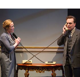 Jennifer Ehle and Jefferson Mays in OSLO. Photo by T. Charles Erickson.