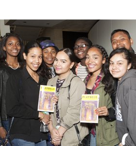 Students at matinee of THE KING AND I.