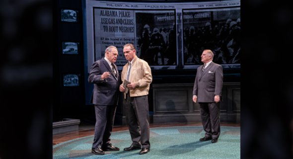 Brian Cox, Richard Thomas and Gordon Clapp in THE GREAT SOCIETY. Photo by Evan Zimmerman.
