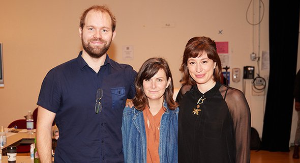 Brian Cavanagh-Strong, Julia May Jonas, and Annie Tippe. Photo by Jeremy Daniel.