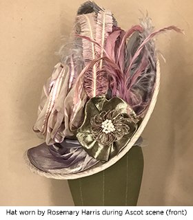 Hat worn by Rosemary Harris during Ascot scene (front view)