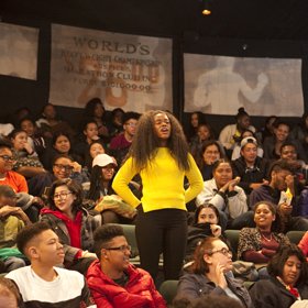 Students at matinee of THE ROYALE