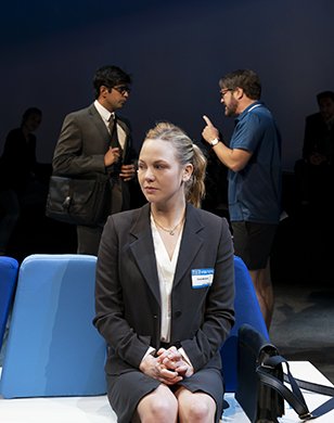 Adelaide Clemens (foreground) with Eshan Bajpay (left) and Robert Petkoff
