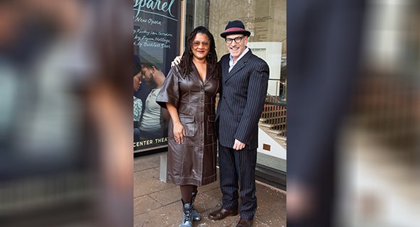 Librettist Lynn Nottage and Composer Ricky Ian Gordon of the new opera INTIMATE APPAREL. Photo by Jeremy Daniel.