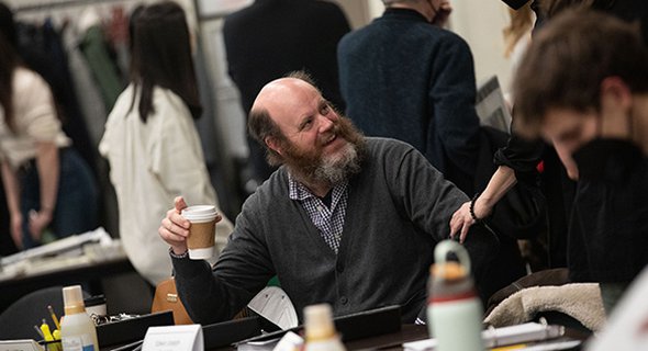 Paul Whitty at the first rehearsal of CAMELOT. Photo by Daniel Weiss.