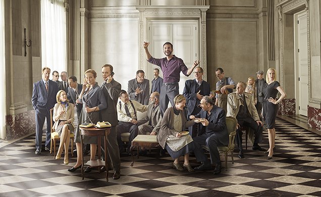 The cast of OSLO. Photo by Mark Seliger