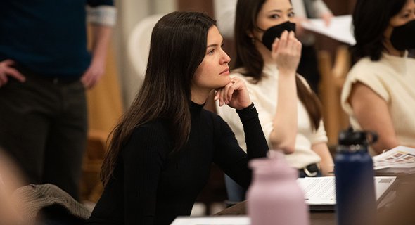 Phillipa Soo at the first rehearsal of CAMELOT. Photo by Daniel Weiss.
