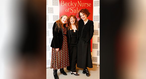 Sarah Ruhl, Deirdre O'Connell, and Rebecca Taichman at the opening night of BECKY NURSE OF SALEM. Photo by Chasi Annexy.