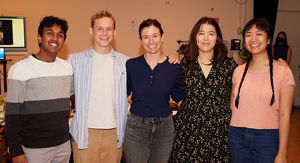 Savidu Geevarante, Cole Doman, Hannah Cabell, Mia Pak, and Annie Fang. Photo by Jeremy Daniel.
