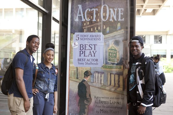 Students at a matinee performance of ACT ONE
