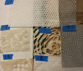 Texture samples for the set design of THE ROLLING STONE.