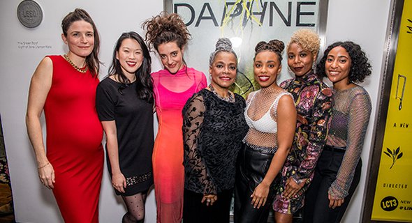 The DAPHNE cast with director Sarah Hughes and playwright Renae Simone Jarrett. Photo by Tricia Baron.