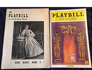 Playbills from the 1960 original production and 2015 revival of THE KING AND I.